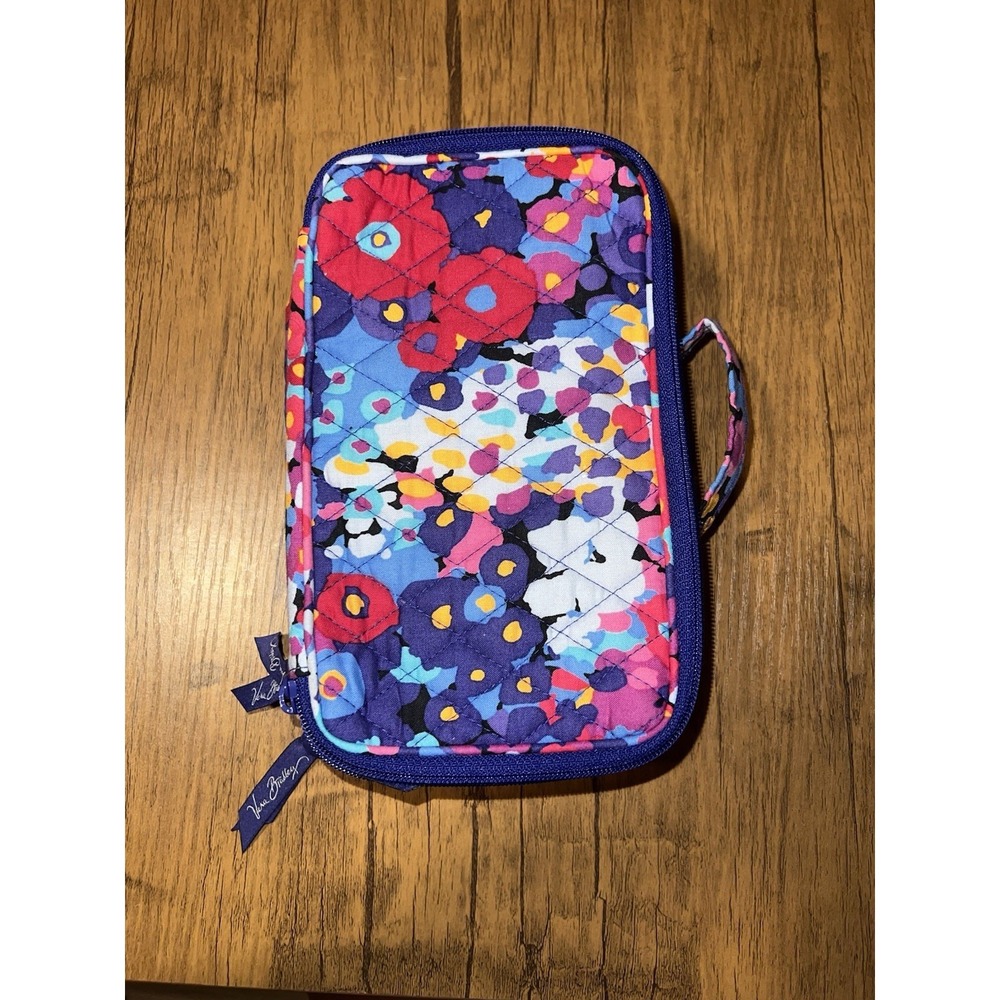 Vera Bradley Impressionista Quilted Dual Zip Cosmetic Makeup Bag Retired Pattern